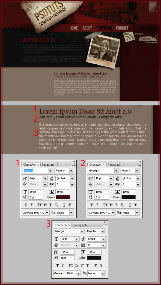 Create a Grunge Style Web Layout in Photoshop