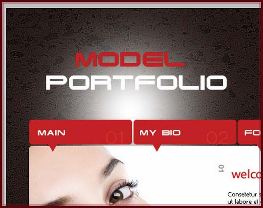 Create a Model Portfolio Web Layout