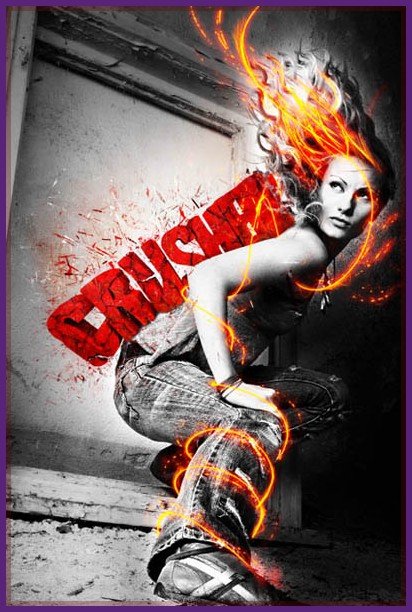 Design Stylish Fire Lines using Photoshop